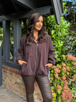 Chocolate Lightweight Hooded Jacket Lottie